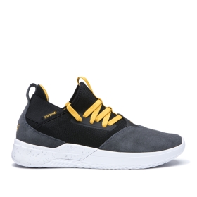 Mens Supra Trainers TITANIUM Dk Grey/Black/Golden/white | AU-22145